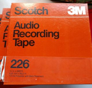 One Scotch 226 3m Reel To Reel 10.  5 " Metal 1/4 " Tape And Reel Nos