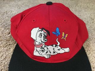 Vintage 101 Dalmatians Hat Annco Snapback Youth Cap Walt Disney Movie Pin Dog