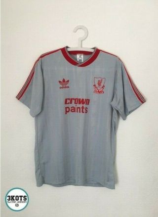 Liverpool Fc 1987/88 Adidas Away Football Shirt Xl Vintage Soccer Jersey Crown