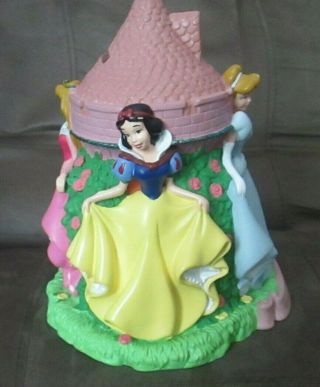 Vintage Disney Princess Piggy Bank Rubber Belle Snow White Cinderella Aurora