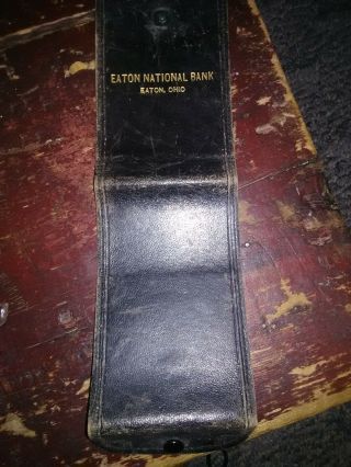 Vintage Eaton National Bank Eaton Ohio Checkbook Holder