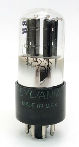 Sylvania 6sn7gt / Vt - 231 Bad Boy Black Plate Foil D Getter Balanced Vacuum Tube