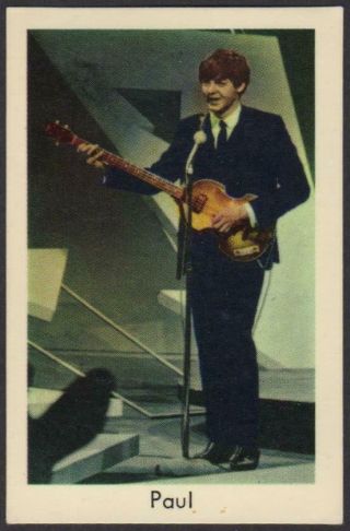 The Beatles - Paul Mccartney - 1965 - 67 Vintage Swedish Pop Stars Set Gum Card