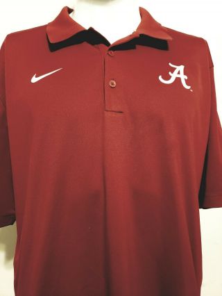 Alabama Crimson Tide Size Xl Nike Dri - Fit Polo Shirt