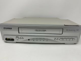 Sylvania SSV6003 4 Head Hi - Fi Stereo VCR VHS Player Video Cassette w/ Remote 2