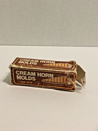 Vintage Fox Run Craftsmen Cream Horn Molds Set Of 4 Includes Box From 1982