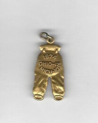 Ohio State 1974 Authentic Gold Football Pants Player Award Beats Michigan Game