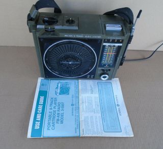 Ge Portable 8 - Track Player Fm - Am Radio Model 3 - 5507c
