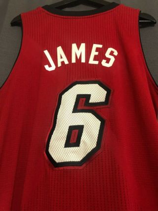 Authentic Lebron James Adidas Limited Miami Heat Pro Cut Jersey Mesh Rev 30 Rare