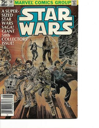 Vintage Marvel Comics Group Star Wars 50th Collectors Issue 50 August 1981 - Vf