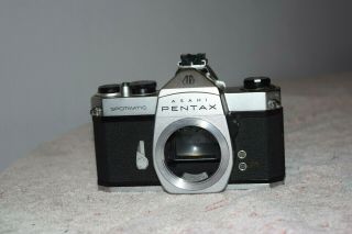 Vintage Asahi Pentax Spotmatic Sp Ii 35mm Film Slr Chrome Camera Body