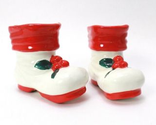 Vintage 1960s Holt Howard Ceramic Christmas Candy Candle Boot Decoration Japan