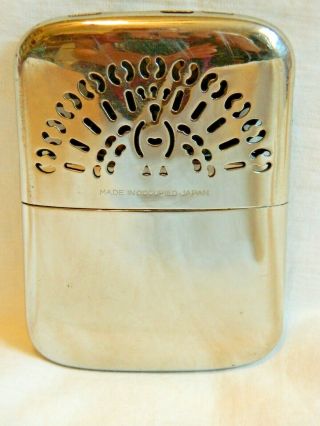 Vintage Mikado Silver Chrome Hand Warmer Peacock Made In Occupied Japan