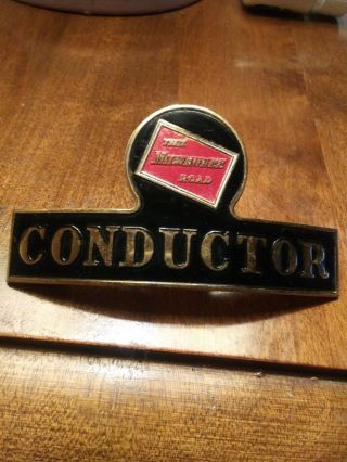 The Milwaukee Road Railroad.  Conductors Hat Badge Shape For Age