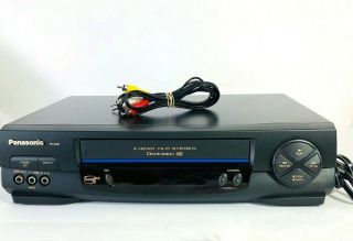 Panasonic Pv - 9451 Vcr Recorder 4 Head Hifi Vhs Player W Rca Cable Made In Japan