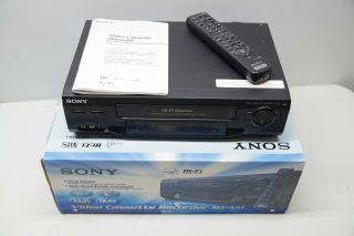 Sony Slv - N51 Hi - Fi Stereo Vcr Vhs Cassette Player W/ Remote,  Cords,  Box