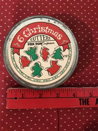 Vintage 6 Christmas Cookie Cutters Fox Run Craftsman.  4787.  Miniature1.  5 In.  Ea.