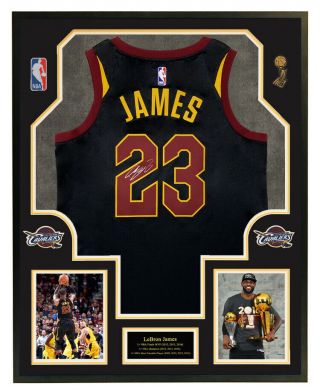 Lebron James Signed Jersey Framed Cleveland Cavaliers Nike W/coa Proof
