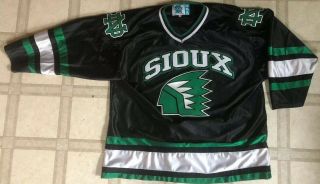 Sioux Falls Stampede Ncaa Sewn Hockey Green Black Jersey Large Gemini Usa