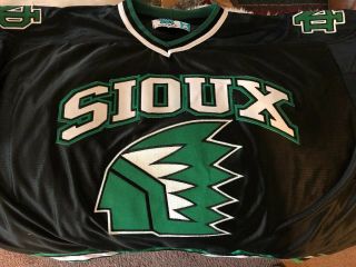 Sioux Falls Stampede NCAA Sewn Hockey Green Black Jersey Large Gemini USA 2