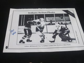 Dave Parro Autographed 8x10 Vintage Clipping Photo - Hershey Bears Goalie