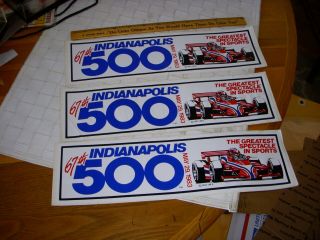 3 Nos 1983 Indianapolis 500 Race Decal