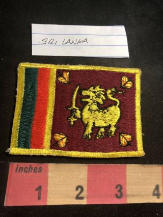 Vintage Sri Lanka Flag Souvenir Patch For The World Traveler 91c3