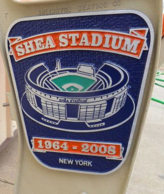 Shea Stadium Commemorative Medallion Seats,  Orange & Blue,  Set Of 2 - Ny Mets