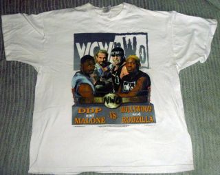 Authentic Wcw/nwo Karl Malone/ddp Vs Hollywood Hogan/dennis Rodman Shirt Xl 1998
