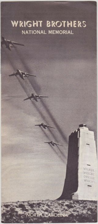 1963 Wright Brothers National Memorial North Carolina Brochure