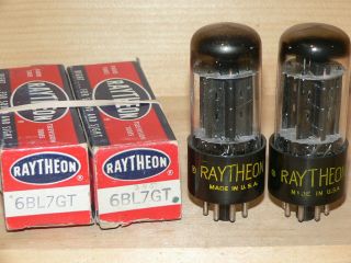2 Nib Raytheon 6bl7gt Tubes (usa) 1956