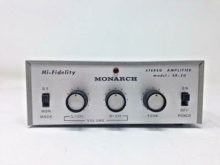 Vintage Monarch Hi - Fidelity Sa - 10 Stereo Tube Amplifier (parts/repair) Read