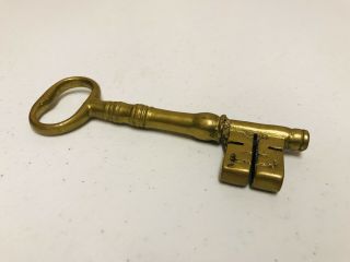 Vintage Antique Solid Brass Bronze Skeleton Key Large 6 " Long