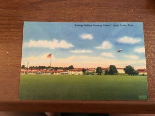 Vintage Postcard Barrage Balloon Training Center Camp Tyson,  Tn