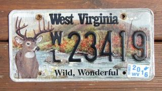 West Virginia Wildlife Deer License Plate 23419