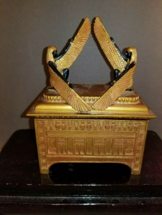 Vintage Ancient Egyptian Religion Goddess Isis Open Wings Trinket Box Decor