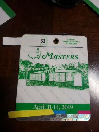2019 Master’s Golf Badge - Tiger Woods