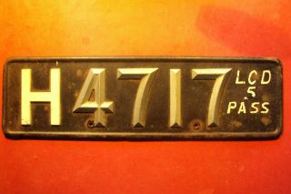 Saint Lucia Taxi Early - License Plate - In Very Good - 1960s