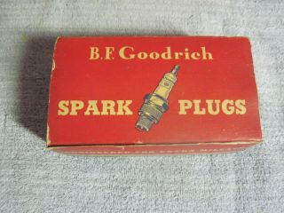Vintage N.  O.  S Shop Box Of 10 B.  F.  Goodrich Spark Plugs 10 - 5