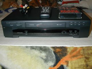 Mitsubishi Hs - G10 Vcr Player/ Recorder Vhs,  Av Cable,  Remote,  Movie