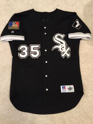 Vintage Frank Thomas Chicago White Sox Russell Authentic Mlb Jersey Sz 44 Large