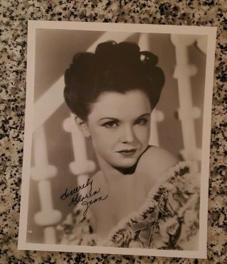 Gloria Jean Rare Gorgeous Signed Autograped Vintage 8x10 Photo
