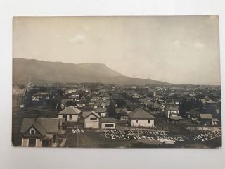 Vintage Azo Real Photo Postcard - La Grande Oregon - 1907 To 1918 - Mt Emily