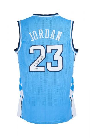No.  23 Michael Jordan Autographed North Carolina Jersey,  Psa/dna