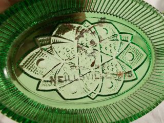 Vintage Souvenir Green Glass Eapg Pressed Glass Oval Tray – Neillsville,  Wis