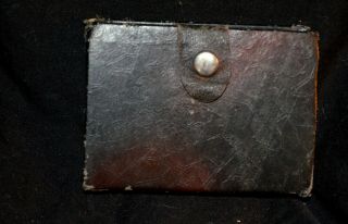 Vintage D.  L.  & W.  Blue Coal Railroad Souvenir Playing Cards Leather Case