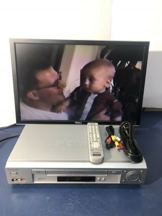 Sony Slv - N700 4 - Head Hifi Vcr Plus With Remote Control Vhs Video Great