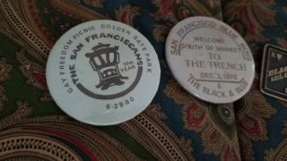Gay Freedom Picnic clubs events pins The San Franciscans Blue Boys RARE INTEREST 2