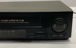 Sharp VCR VHS Player VC - A410U 4 Head Hi - Fi Video Cassette Recorder 3