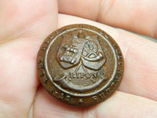 Un Researched Vintage Military Volunteers Button Ripon Metal Detecting Detector